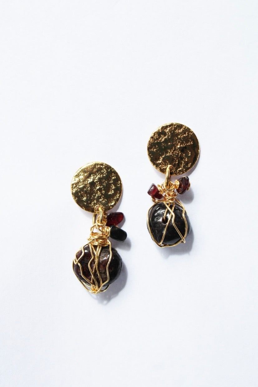 Aretes gotas de cuarzos