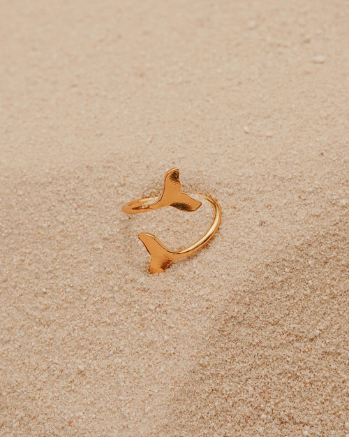 Anillo Susurro del Alma - Ajustable en bronce con baño de oro 24k