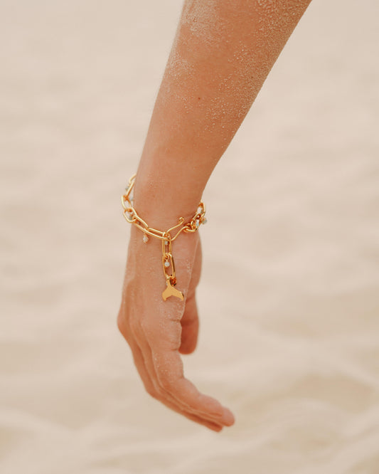 Pulsera Frecuencia del Alma - Eslabones con aleta de ballena