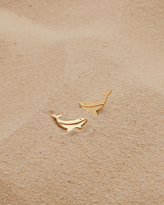 Topos Susurro del Alma - Aleta de ballena minimalista en bronce